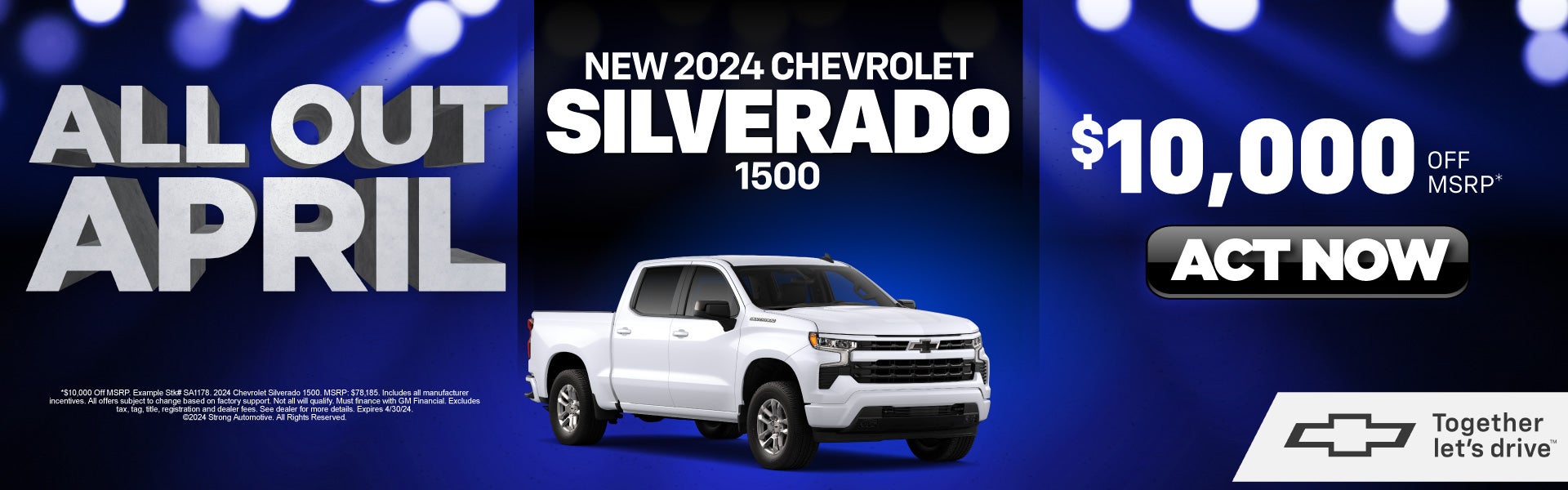 2024 Chevy Silverado 1500 $10,000 off msrp | act now