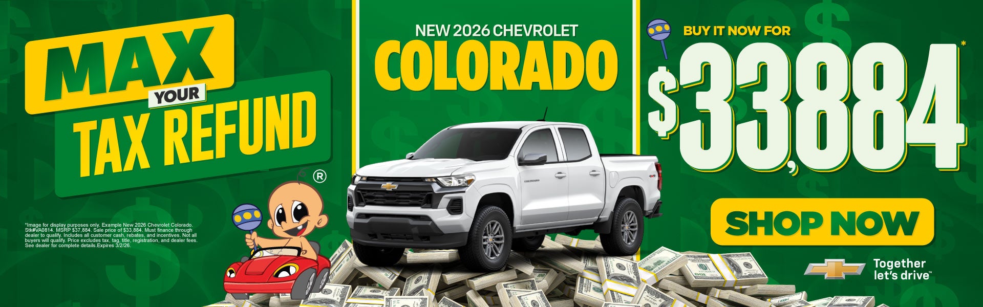 NEW 2026 Chevrolet Colorado	Buy It Now $33,884*