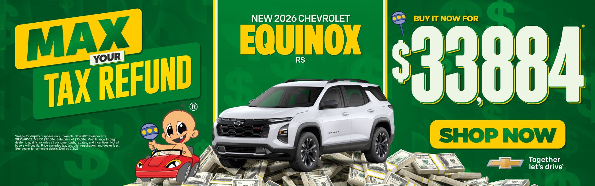 NEW 2026 Chevrolet Equinox RS	Buy It Now $33,884*