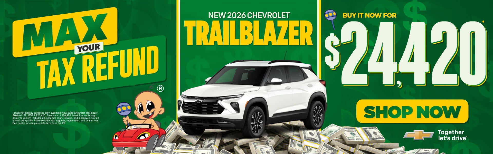 NEW 2026 Chevrolet Trailblazer	Buy It Now $24,420*