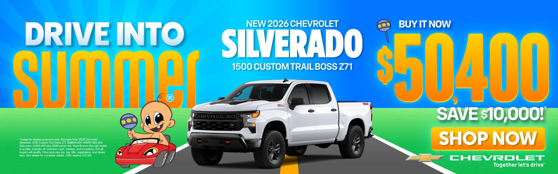 NEW 2026 CHEVROLET SILVERADO 1500 CUSTOM TRAIL BOSS Z71	"Buy