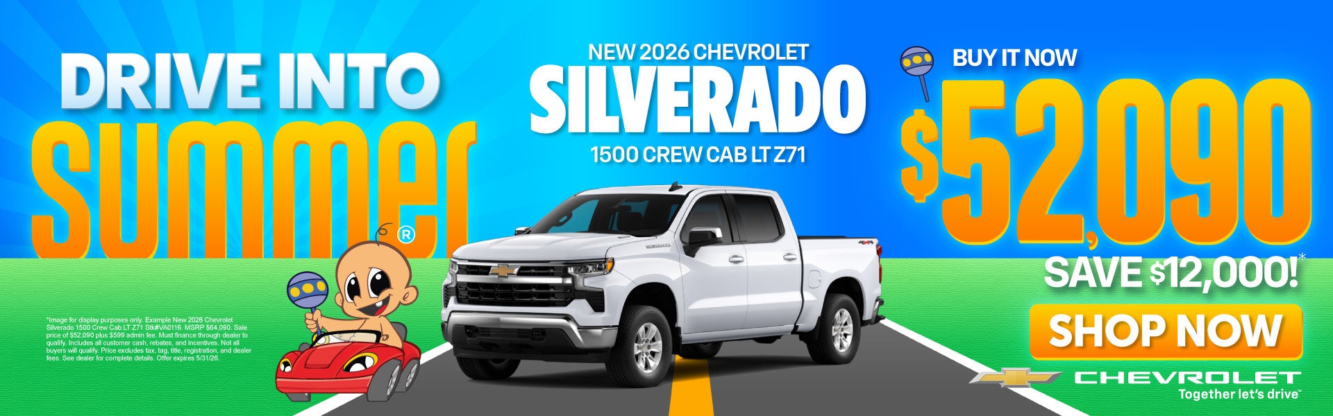 NEW 2026 CHEVROLET SILVERADO 1500 CREW CAB LT Z71	"Buy It No