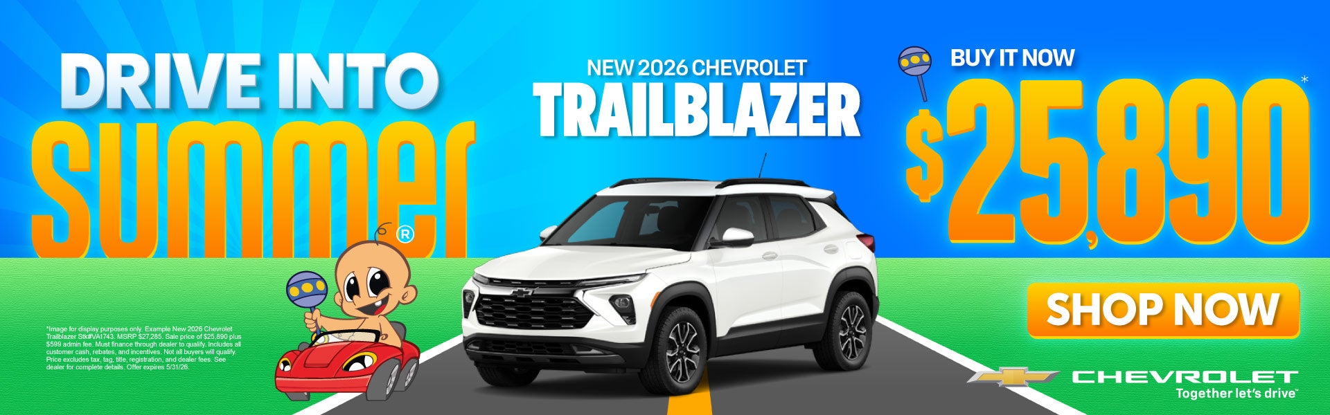 NEW 2026 CHEVROLET TRAILBLAZER	Buy It Now $25,890*