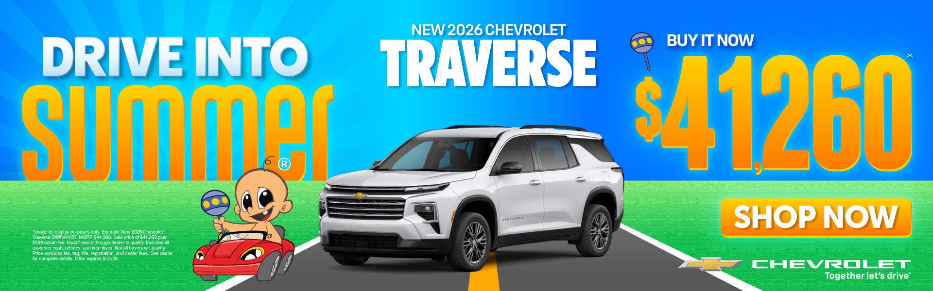 NEW 2026 CHEVROLET TRAVERSE	Buy It Now $41,260*