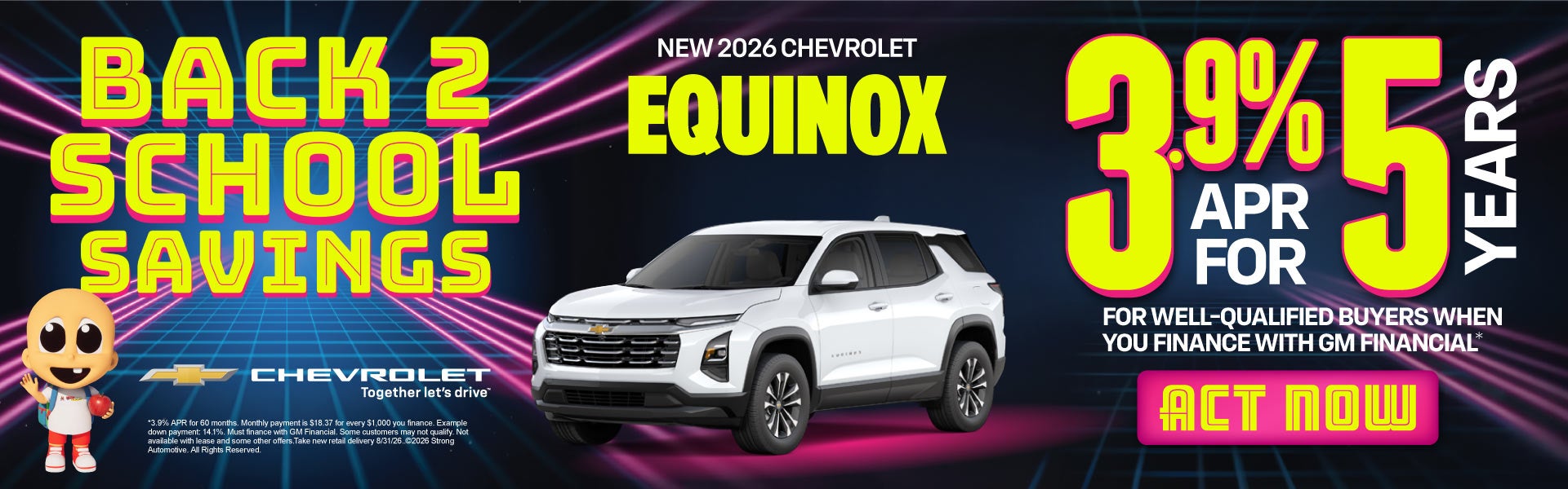 NEW 2026 Chevrolet Equinox 	"3.9% APR FOR 5 YEARS For Well-Q