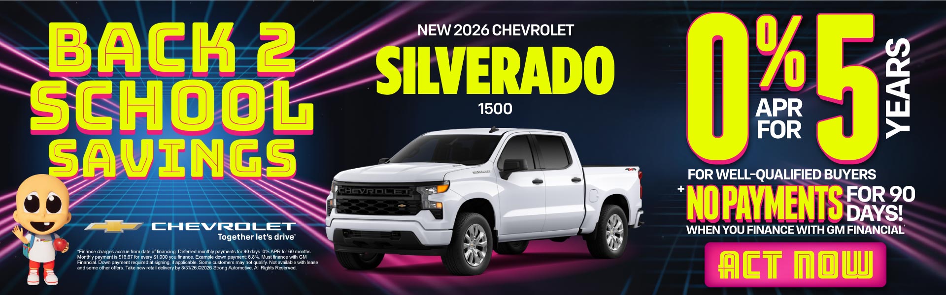NEW 2026 Chevrolet Silverado 1500	"0% APR FOR 5 YEARS For We