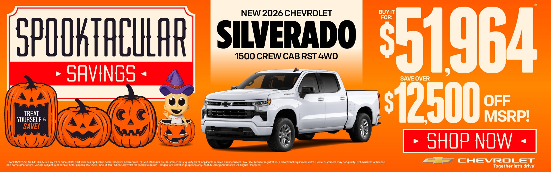 NEW 2026 CHEVROLET SILVERADO 1500 CREW CAB RST 4WD	"BUY IT F
